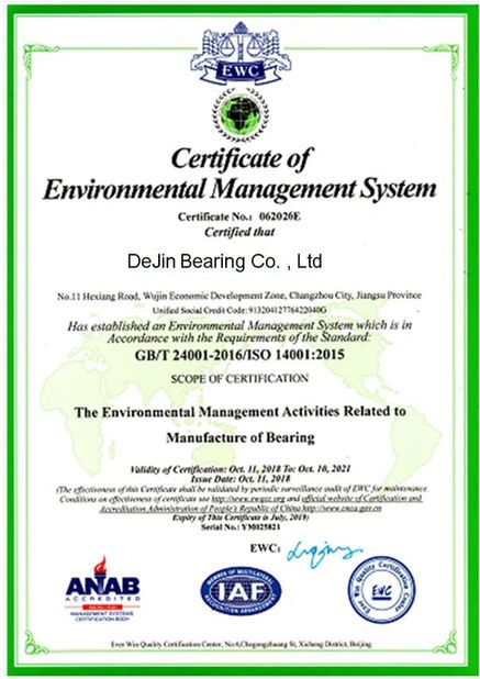 中国 DEJIN BEARING CO.,LTD. 認証
